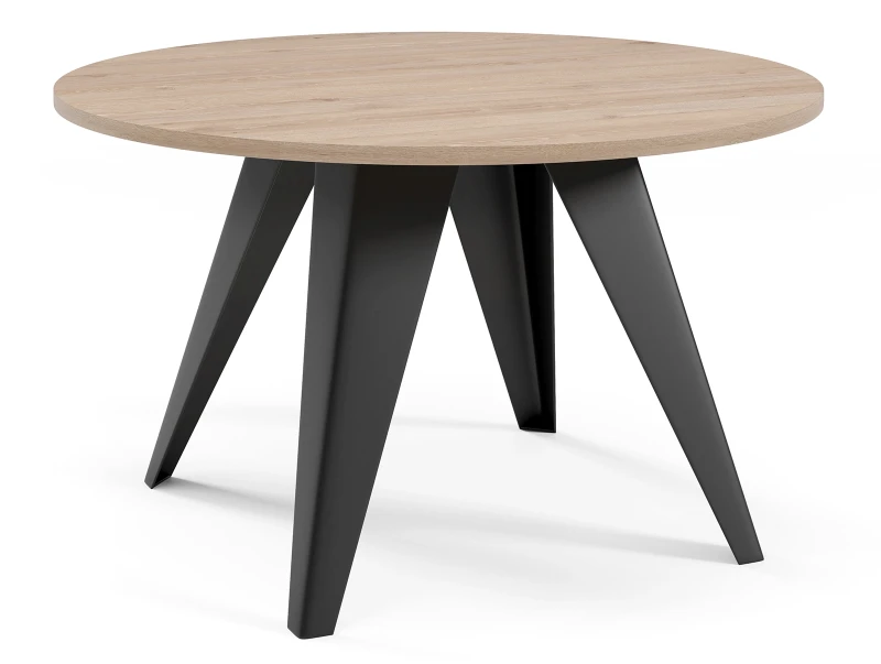 Stolik kawowy Alisse 75 cm do salonu - Truffle Brown Davos Oak