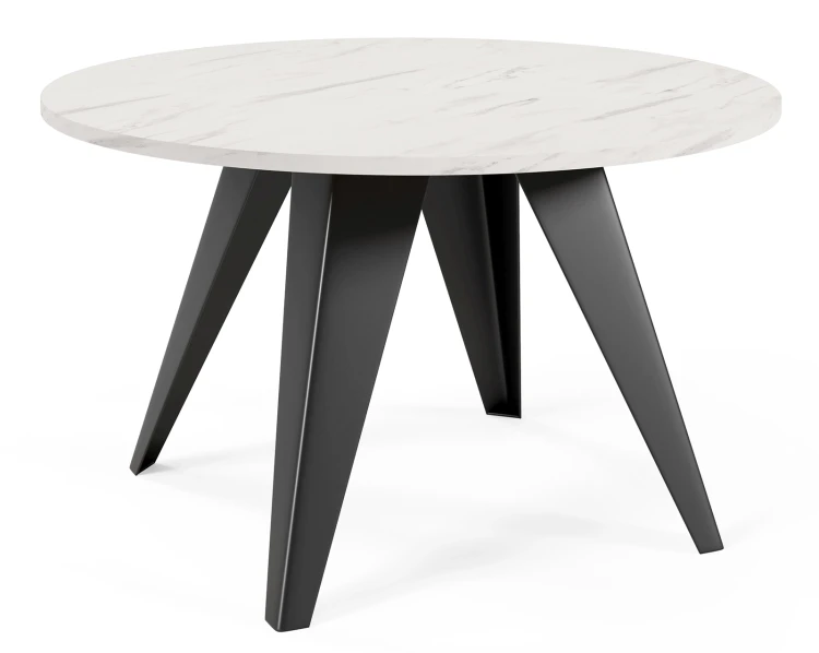 Stolik kawowy Alisse 75 cm do salonu - marmur bianco