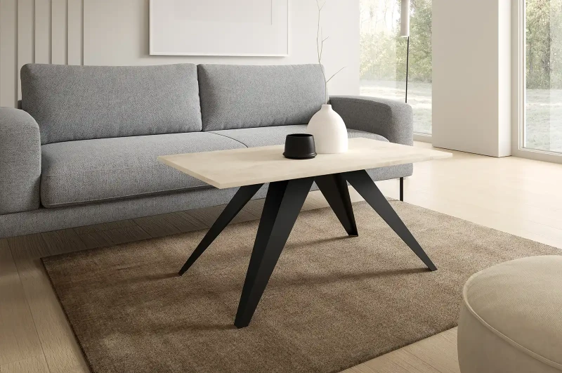 Stolik kawowy Heven 120 cm do salonu - White Chromix