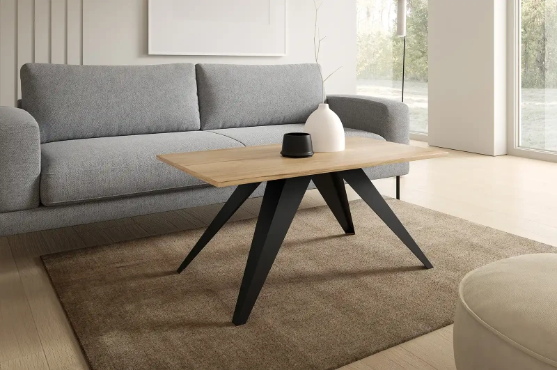 Stolik kawowy Heven 120 cm do salonu - Natural Halifax Oak