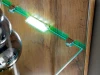 Meblościanka Try 210 cm z oświetleniem LED do salonu antracyt/dąb wotan