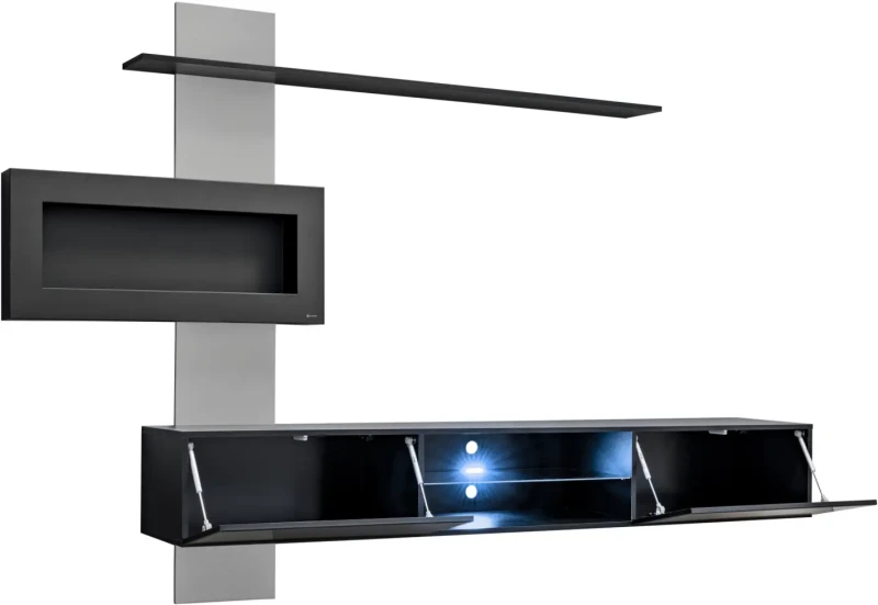 Meblościanka Flame E z kominkiem elektrycznym