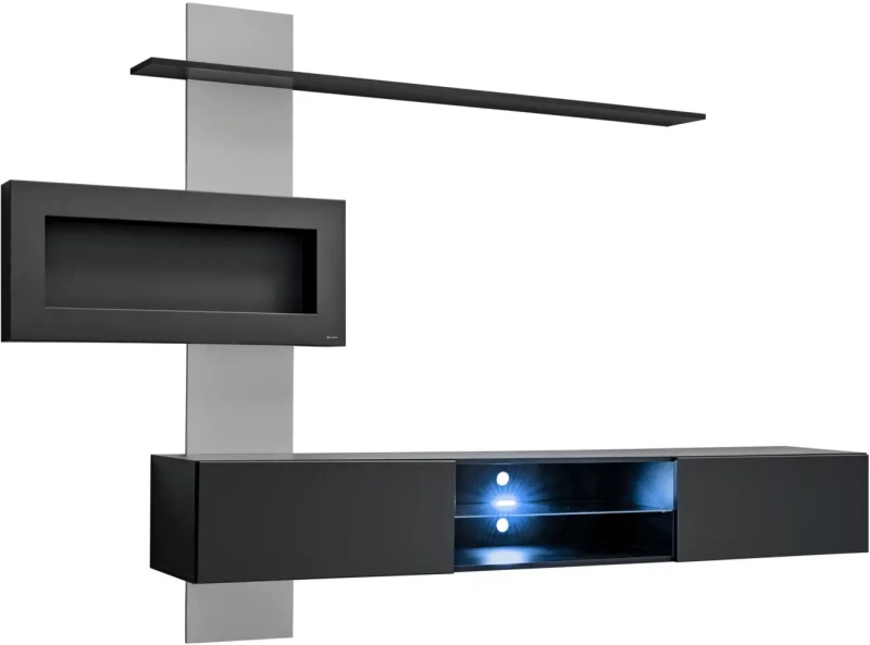 Meblościanka Flame E z kominkiem elektrycznym