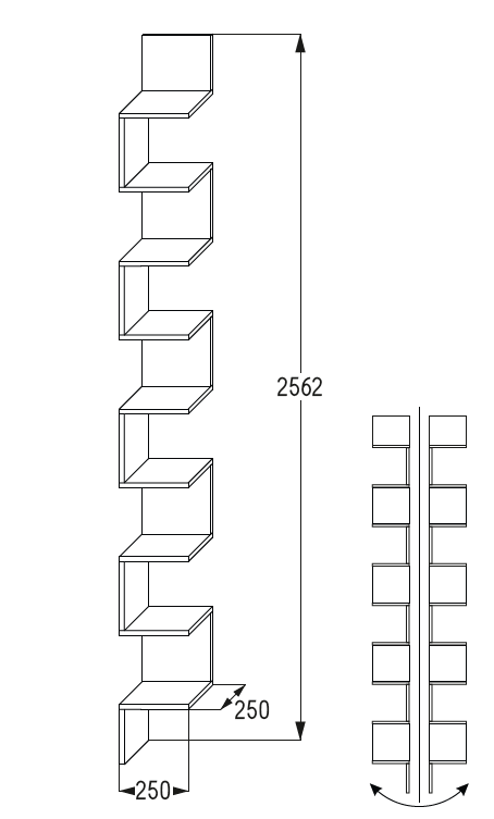 Półka Narożna Mega wybarwienia drewna