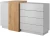 Komoda 3D z szufladami 160x45x93 cm biały + dąb craft złoty