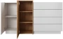 Komoda 3D z szufladami 160x45x93 cm biały + dąb craft złoty