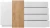 Komoda 3D z szufladami 160x45x93 cm biały + dąb craft złoty