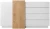 Komoda 3D z szufladami 160x45x93 cm biały + dąb craft złoty