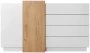 Komoda 3D z szufladami 160x45x93 cm biały + dąb craft złoty