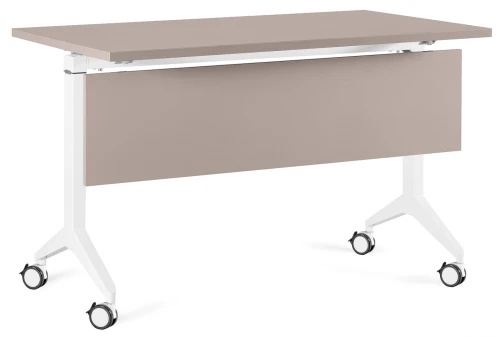 Biurko Yumi S z panelem maskującym 120x70 cm Beżowy