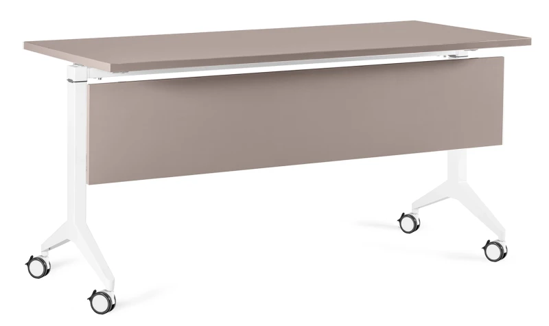 Biurko Yumi S z panelem maskującym 150x70 cm beżowy