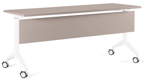 Biurko Yumi S z panelem maskującym 180x70 cm Beżowy