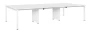 Biurko Pason Workstation VI 360x140 cm Biały
