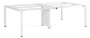 Biurko Pason Workstation IV 240x140 cm Beżowy