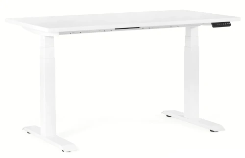 Biurko Fighter z elektryczną regulacją wysokości i panelem LED 140x70 cm Biały