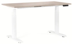 Biurko Fighter z elektryczną regulacją wysokości i panelem LED 140x70 cm Beżowy