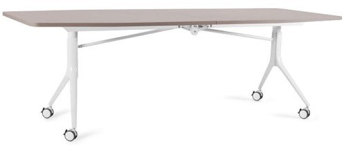 Biurko Carl Table 240x100 cm  z funkcją składania na kółkach Beżowy