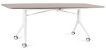 Biurko Carl Table 200x100 cm z funkcją składania na kółkach Beżowy