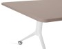 Biurko Carl Table 200x100 cm z funkcją składania na kółkach Beżowy