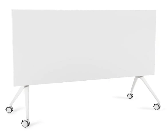 Biurko Carl 150x80 cm z funkcją składania na kółkach Biały