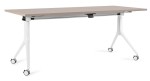 Biurko Carl 180x80 cm z funkcją składania na kółkach Beżowy