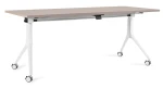 Biurko Carl 180x80 cm z funkcją składania na kółkach Beżowy