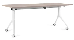 Biurko Carl 180x80 cm z funkcją składania na kółkach Beżowy
