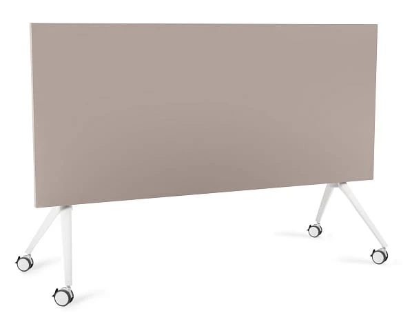 Biurko Carl 180x80 cm z funkcją składania na kółkach Beżowy