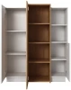 Komoda 3D 110x133x45 cm biały + dąb craft złoty