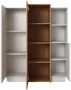 Komoda 3D 110x133x45 cm biały + dąb craft złoty