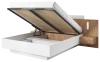 Łóżko 3D z pojemnikiem i stolikami nocnymi 160x200 cm biały + dąb craft złoty