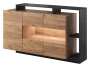 Komoda Alva z witryną 155 cm dąb craft + antracyt