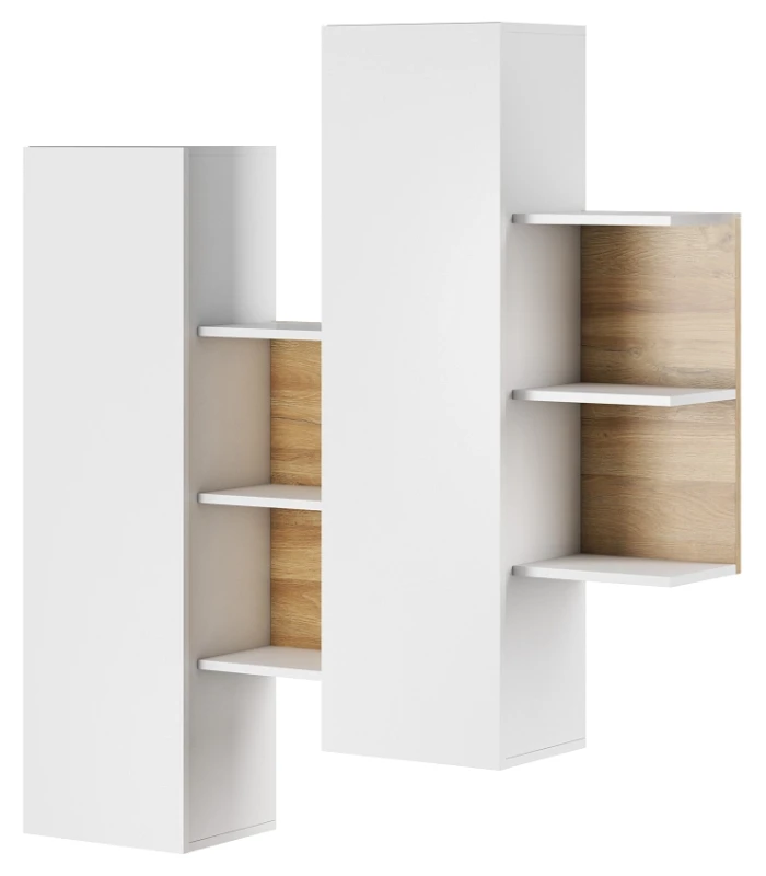 Meblościanka Alva nowoczesna dąb grandson + biały