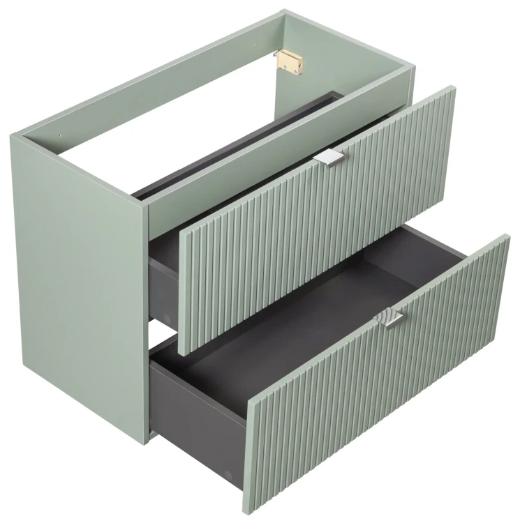 Szafka pod umywalkę 80 cm LINE REED GREEN szałwiowy