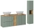Zestaw mebli łazienkowych LINE REED GREEN z szafką pod umywalkę 140 cm - 8 elementów