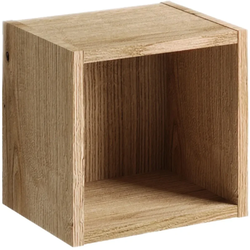 Zestaw mebli łazienkowych LINE REED GREEN z szafką pod umywalkę 80 cm (regał górny Qubik Nova Oak A 83-27-Q)