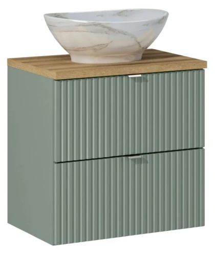 Zestaw mebli łazienkowych LINE REED GREEN szafka 60 cm z umywalką Pati i blatem 60 cm