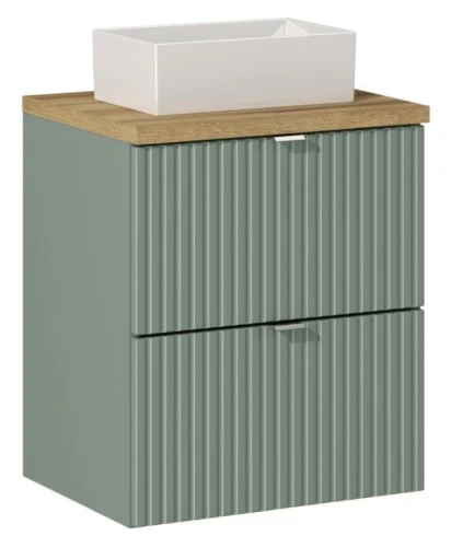 Zestaw mebli łazienkowych LINE REED GREEN szafka 50 cm z umywalką Gaja i blatem 50 cm