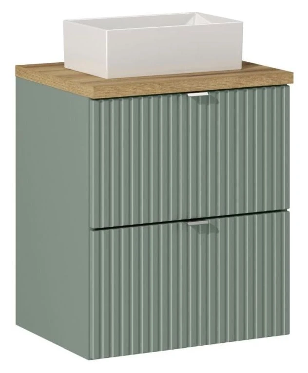 Zestaw mebli łazienkowych LINE REED GREEN szafka 50 cm z umywalką Gaja i blatem 50 cm