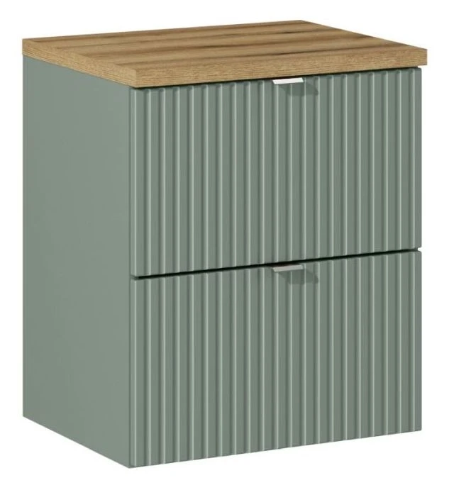 Zestaw mebli łazienkowych LINE REED GREEN szafka 50 cm z umywalką Gaja i blatem 50 cm