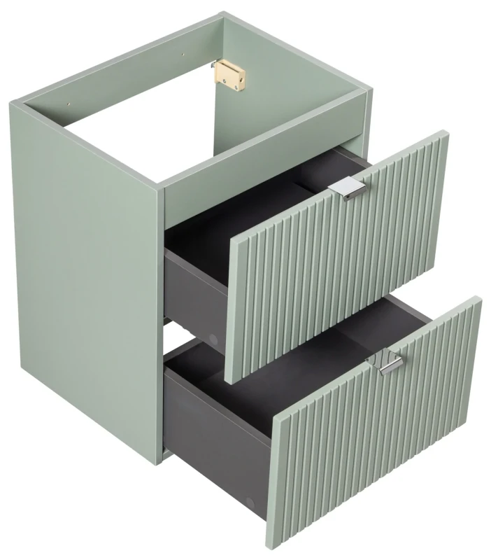 Zestaw mebli łazienkowych LINE REED GREEN szafka 50 cm z umywalką Gaja i blatem 50 cm