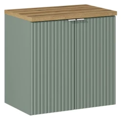 Zestaw mebli łazienkowych LINE REED GREEN szafka 2 drzwi 60 cm z blatem 60 cm