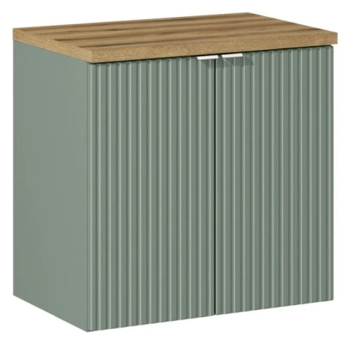Zestaw mebli łazienkowych LINE REED GREEN szafka 2 drzwi 60 cm z blatem 60 cm