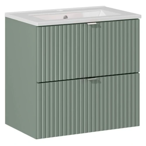 Zestaw mebli łazienkowych LINE REED GREEN szafka 60 cm 2 szuflady z umywalką Dance
