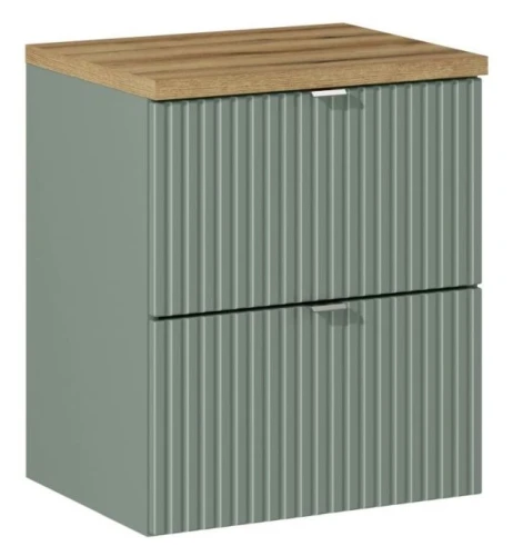 Zestaw mebli łazienkowych LINE REED GREEN szafka 50 cm 2 szuflady z blatem 50 cm