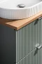 Zestaw mebli łazienkowych LINE REED GREEN szafka 50 cm 2 szuflady z blatem 50 cm - aranżacja z umywalką