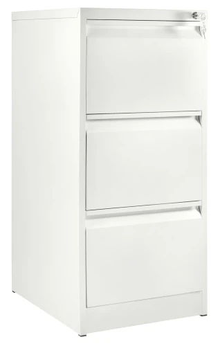 Kontenerek XD-001-3D metalowy z zamkiem na klucz biały