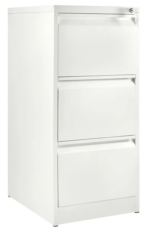 Kontenerek XD-001-3D metalowy z zamkiem na klucz biały