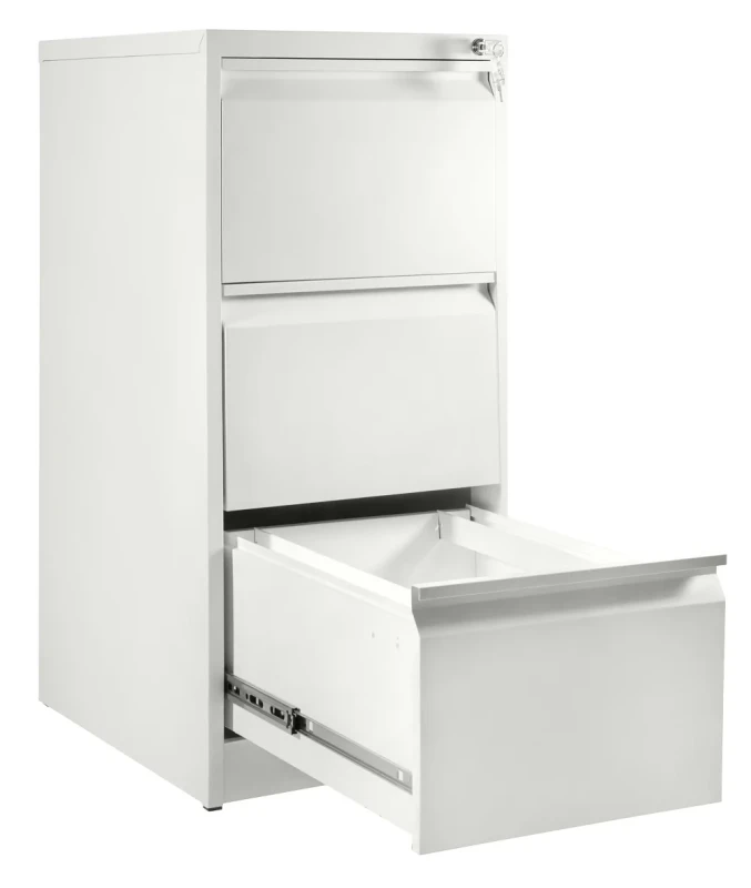 Kontenerek XD-001-3D metalowy z zamkiem na klucz biały