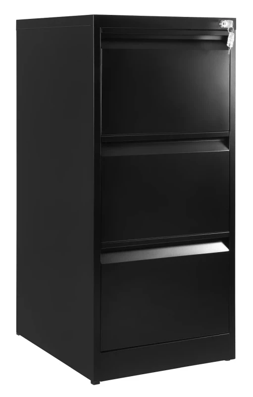 Kontenerek XD-001-3D metalowy z zamkiem na klucz czarny